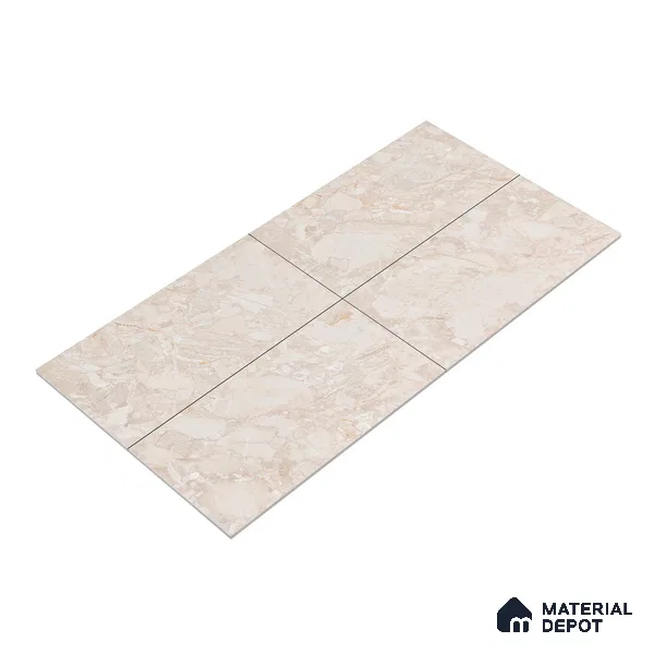 Marble Wall & Floor Tile TL 05116 B Marblis Amber Marble 4 ft x 2 ft Vitrified Endless Carving Matte Finish - 9 mm (Random 4) | Suitable for Living Room, Bedroom & Bathroom