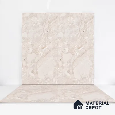 Marble Wall & Floor Tile TL 05116 B Marblis Amber Marble 4 ft x 2 ft Vitrified Endless Carving Matte Finish - 9 mm (Random 4) | Suitable for Living Room, Bedroom & Bathroom