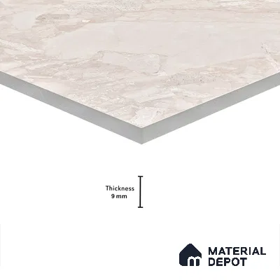Marble Wall & Floor Tile TL 05116 B Marblis Amber Marble 4 ft x 2 ft Vitrified Endless Carving Matte Finish - 9 mm (Random 4) | Suitable for Living Room, Bedroom & Bathroom