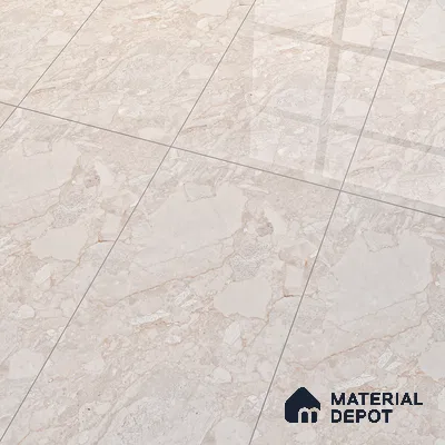 Marble Wall & Floor Tile TL 05116 Marblis Sandy Veil 4 ft x 2 ft Vitrified Endless Glossy Finish - 9 mm (Random 4) | Suitable for Living Room, Bedroom & Bathroom
