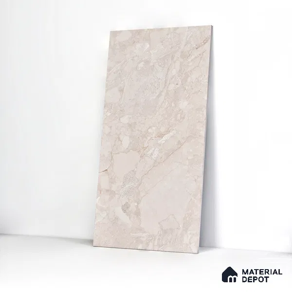 Marble Wall & Floor Tile TL 05116 Marblis Sandy Veil 4 ft x 2 ft Vitrified Endless Glossy Finish - 9 mm (Random 4) | Suitable for Living Room, Bedroom & Bathroom
