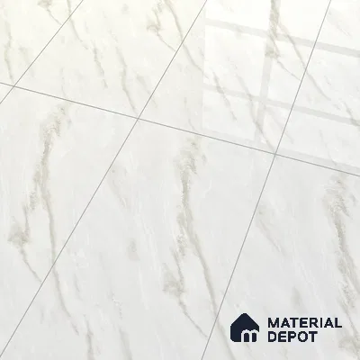 Marble Wall & Floor Tile TL 05142 Marblis Snow Blossom 4 ft x 2 ft Vitrified  Glossy Finish - 9 mm (Random 6) | Suitable for Living Room, Bedroom & Bathroom