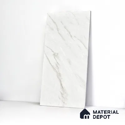 Marble Wall & Floor Tile TL 05142 Marblis Snow Blossom 4 ft x 2 ft Vitrified  Glossy Finish - 9 mm (Random 6) | Suitable for Living Room, Bedroom & Bathroom