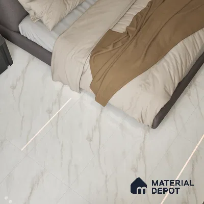 Marble Wall & Floor Tile TL 05142 Marblis Snow Blossom 4 ft x 2 ft Vitrified  Glossy Finish - 9 mm (Random 6) | Suitable for Living Room, Bedroom & Bathroom