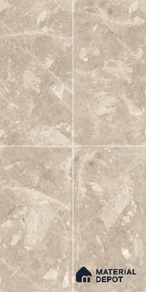 Marble Wall & Floor Tile TL 05136 Marblis Walnut Elegance 4 ft x 2 ft Vitrified Endless Glossy Finish - 9 mm (Random 4) | Suitable for Living Room, Bedroom & Bathroom