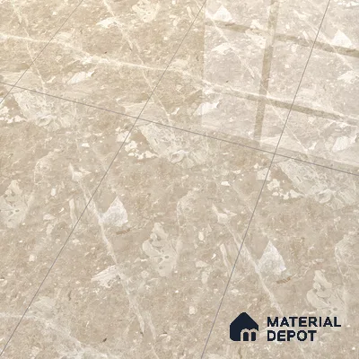 Marble Wall & Floor Tile TL 05136 Marblis Walnut Elegance 4 ft x 2 ft Vitrified Endless Glossy Finish - 9 mm (Random 4) | Suitable for Living Room, Bedroom & Bathroom