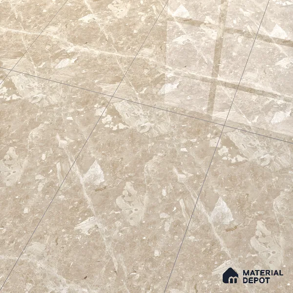 Marble Wall & Floor Tile TL 05136 Marblis Walnut Elegance 4 ft x 2 ft Vitrified Endless Glossy Finish - 9 mm (Random 4) | Suitable for Living Room, Bedroom & Bathroom