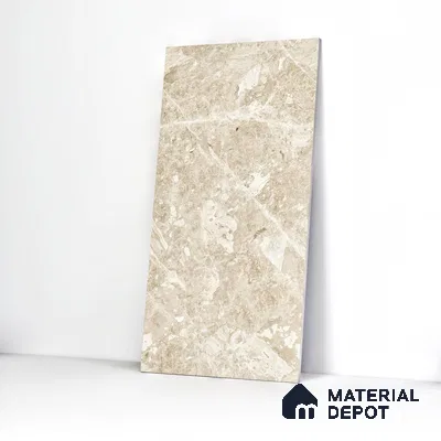 Marble Wall & Floor Tile TL 05136 Marblis Walnut Elegance 4 ft x 2 ft Vitrified Endless Glossy Finish - 9 mm (Random 4) | Suitable for Living Room, Bedroom & Bathroom