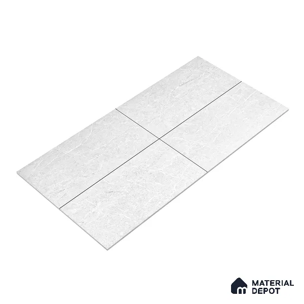 Marble Wall & Floor Tile TL 05159 Marblis Winter Veil 4 ft x 2 ft Vitrified Carving Matte Finish - 9 mm (Random 4) | Suitable for Living Room, Bedroom & Bathroom