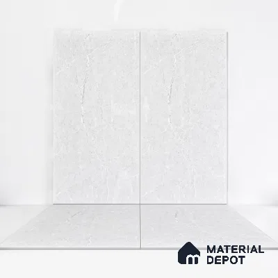 Marble Wall & Floor Tile TL 05159 Marblis Winter Veil 4 ft x 2 ft Vitrified Carving Matte Finish - 9 mm (Random 4) | Suitable for Living Room, Bedroom & Bathroom