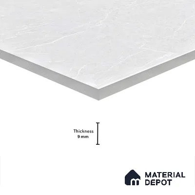 Marble Wall & Floor Tile TL 05159 Marblis Winter Veil 4 ft x 2 ft Vitrified Carving Matte Finish - 9 mm (Random 4) | Suitable for Living Room, Bedroom & Bathroom