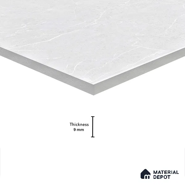 Marble Wall & Floor Tile TL 05159 Marblis Winter Veil 4 ft x 2 ft Vitrified Carving Matte Finish - 9 mm (Random 4) | Suitable for Living Room, Bedroom & Bathroom
