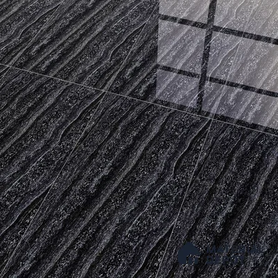 Double Charge Floor & Wall Tile TL 00652 Dualcore Neo Black 4 ft x 2 ft Vitrified Glossy Finish - 9 mm | Suitable for Bedroom, Living Room, Office & Bathroom Wall
