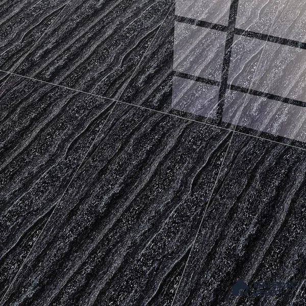 Double Charge Floor & Wall Tile TL 00652 Dualcore Neo Black 4 ft x 2 ft Vitrified Glossy Finish - 9 mm | Suitable for Bedroom, Living Room, Office & Bathroom Wall