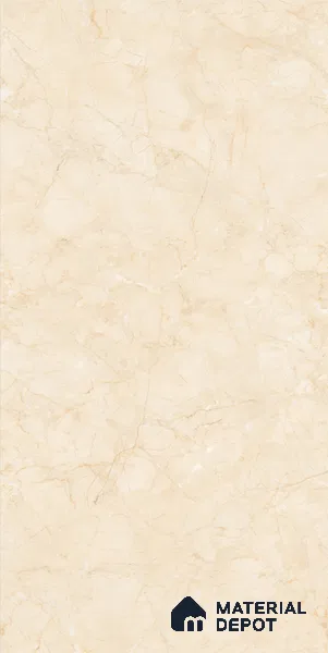 Marble Wall & Floor Tile TL 05139 Marblis Beige Mirage 4 ft x 2 ft Vitrified Endless Glossy Finish - 9 mm (Random 4) | Suitable for Living Room, Bedroom & Bathroom