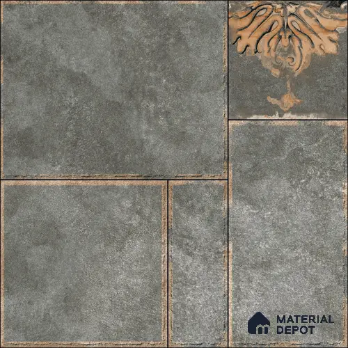 TL 01814 A Fossil Grey 12 x 12 inch Matte Finish Parking Anti Skid Vitrified Floor Tile - 8 mm (Random Design)