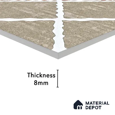 Parking Tile Patterned Brown 12 x 12 inch Anti Skid Matte Finish Vitrified Floor Tile - 8 mm | TL 01823 | Suitable for Parking, Courtyard, Balcony