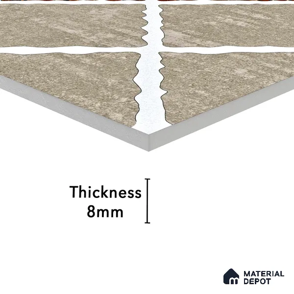 Parking Tile Patterned Brown 12 x 12 inch Anti Skid Matte Finish Vitrified Floor Tile - 8 mm | TL 01823 | Suitable for Parking, Courtyard, Balcony