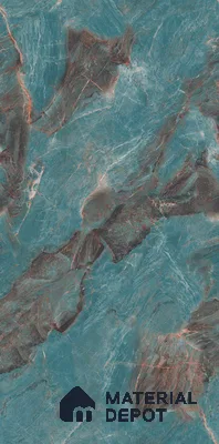 Marble Wall & Floor Tile TL 05152 Marblis Azure Mist 4 ft x 2 ft Vitrified  High Gloss Finish - 9 mm (Random 4) | Suitable for Living Room, Bedroom & Bathroom