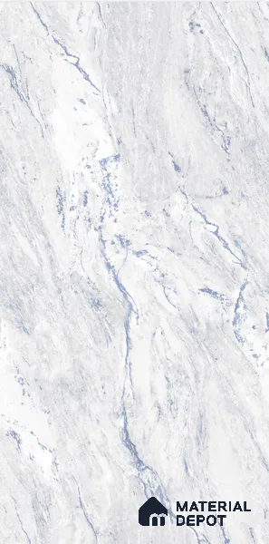 Marble Wall & Floor Tile TL 05141 Marblis Blue Lagoon 4 ft x 2 ft Vitrified Endless Glossy Finish - 9 mm (Random 4) | Suitable for Living Room, Bedroom & Bathroom