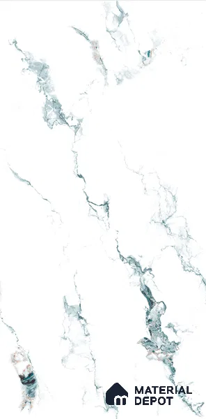 Marble Wall & Floor Tile TL 05145 Marblis Polar Mist 4 ft x 2 ft Vitrified Endless Glossy Finish - 9 mm (Random 4) | Suitable for Living Room, Bedroom & Bathroom