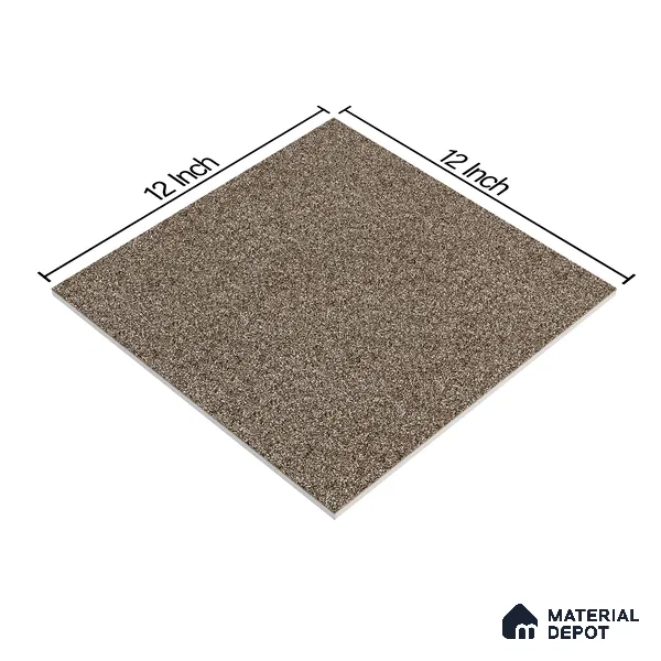Stone Floor Tile Chocolate Brown 12 x 12 inch Anti Skid Matte Finish Vitrified Floor Tile - 8 mm | TL 01826 B | Suitable for Bathroom, Courtyard, Balcony
