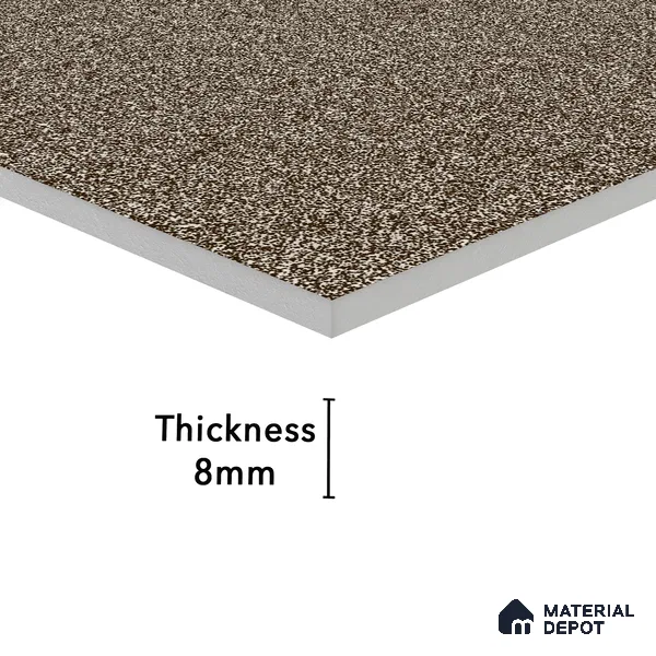 Stone Floor Tile Chocolate Brown 12 x 12 inch Anti Skid Matte Finish Vitrified Floor Tile - 8 mm | TL 01826 B | Suitable for Bathroom, Courtyard, Balcony