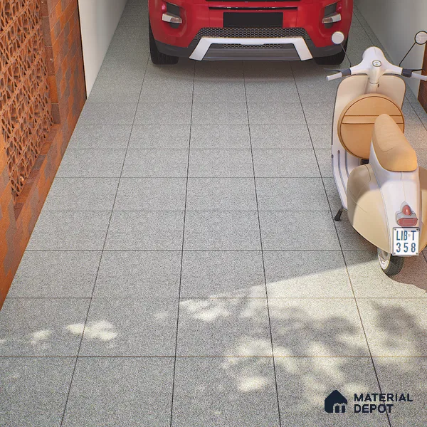 Parking Tile Grigio Grey 12 x 12 inch Anti Skid Matte Finish Vitrified Floor Tile - 8 mm | TL 01826 C | Suitable for Parking, Terrace & Outdoor Areas