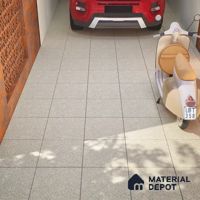 Stone Floor Tile Lead Grey 12 x 12 inch Anti Skid Matte Finish Vitrified Tile - 8 mm | TL 01826 D | Suitable for Balcony, Courtyard, Bathroom