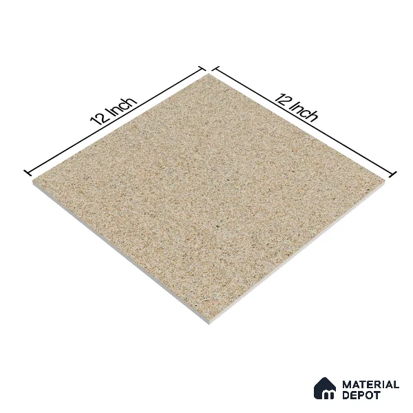 Stone Floor Tile Cocoa Brown 12 x 12 inch Anti Skid Matte Finish Vitrified Tile - 8 mm | TL 01826 E | Suitable for Balcony, Courtyard, Bathroom