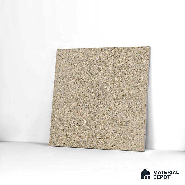 Stone Floor Tile Cocoa Brown 12 x 12 inch Anti Skid Matte Finish Vitrified Tile - 8 mm | TL 01826 E | Suitable for Balcony, Courtyard, Bathroom