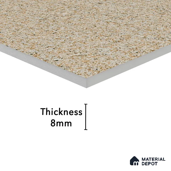 Stone Floor Tile Cocoa Brown 12 x 12 inch Anti Skid Matte Finish Vitrified Tile - 8 mm | TL 01826 E | Suitable for Balcony, Courtyard, Bathroom