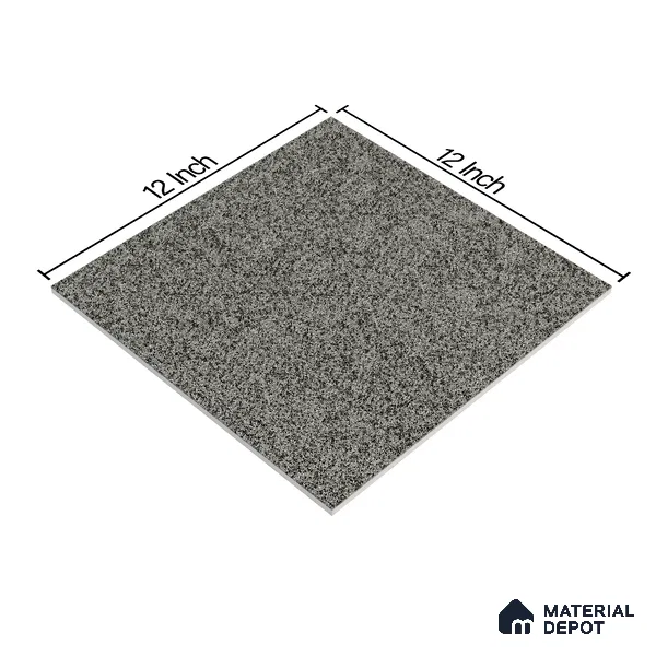 Parking Tile Marble Black 12 x 12 inch Anti Skid Matte Finish Vitrified Floor Tile - 8 mm | TL 01826 F | Suitable for Parking, Terrace & Outdoor Areas