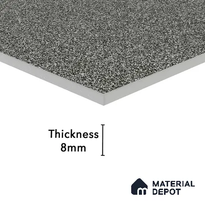 Parking Tile Marble Black 12 x 12 inch Anti Skid Matte Finish Vitrified Floor Tile - 8 mm | TL 01826 F | Suitable for Parking, Terrace & Outdoor Areas