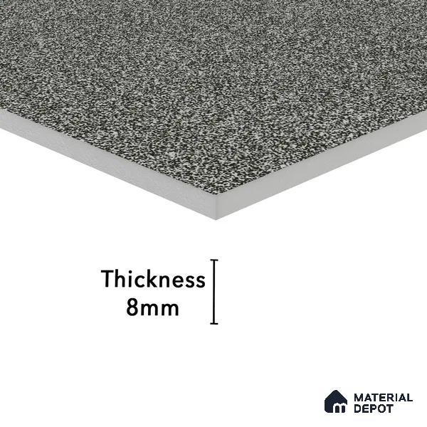 Parking Tile Marble Black 12 x 12 inch Anti Skid Matte Finish Vitrified Floor Tile - 8 mm | TL 01826 F | Suitable for Parking, Terrace & Outdoor Areas