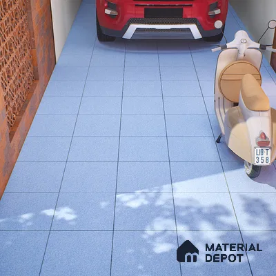 Stone Floor Tile Oceanic Blue 12 x 12 inch Anti Skid Matte Finish Vitrified Floor Tile - 8 mm | TL 01826 | Suitable for Bathroom, Courtyard, Balcony