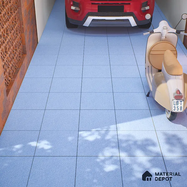 Stone Floor Tile Oceanic Blue 12 x 12 inch Anti Skid Matte Finish Vitrified Floor Tile - 8 mm | TL 01826 | Suitable for Bathroom, Courtyard, Balcony