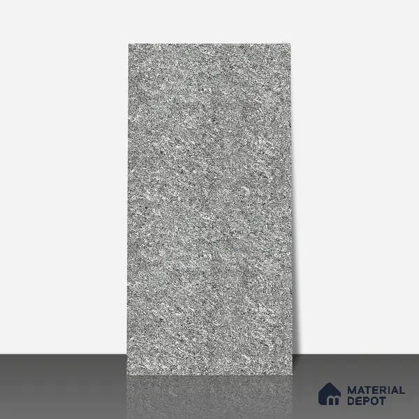 Double Charge Floor & Wall Tile TL 00429 Dualcore Ash Grey 4 ft x 2 ft Vitrified Glossy Finish - 9 mm | Suitable for Bedroom, Living Room, Office & Bathroom Wall