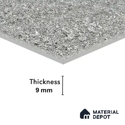 Double Charge Floor & Wall Tile TL 00429 Dualcore Ash Grey 4 ft x 2 ft Vitrified Glossy Finish - 9 mm | Suitable for Bedroom, Living Room, Office & Bathroom Wall