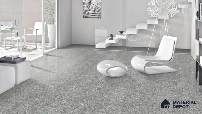 Double Charge Floor & Wall Tile TL 00429 Dualcore Ash Grey 4 ft x 2 ft Vitrified Glossy Finish - 9 mm | Suitable for Bedroom, Living Room, Office & Bathroom Wall