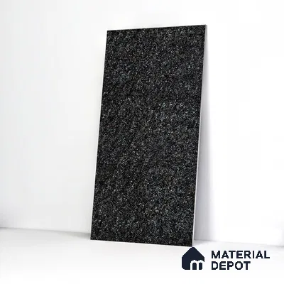 Double Charge Floor & Wall Tile TL 00430 Dualcore Inky Black 4 ft x 2 ft Vitrified Glossy Finish - 9 mm | Suitable for Bedroom, Living Room, Office & Bathroom Wall