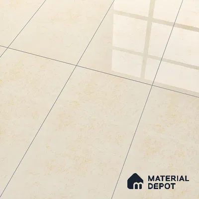 Double Charge Floor & Wall Tile TL 00432 Dualcore Vanilla Beige 4 ft x 2 ft Vitrified Glossy Finish - 9 mm | Suitable for Bedroom, Living Room, Office & Bathroom Wall