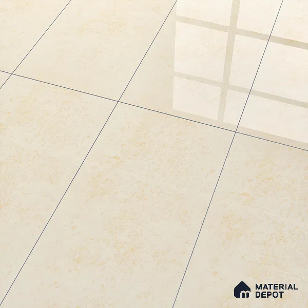 Double Charge Floor & Wall Tile TL 00432 Dualcore Vanilla Beige 4 ft x 2 ft Vitrified Glossy Finish - 9 mm | Suitable for Bedroom, Living Room, Office & Bathroom Wall
