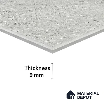 Double Charge Floor & Wall Tile TL 00434 Dualcore Misty Grey 4 ft x 2 ft Vitrified Glossy Finish - 9 mm | Suitable for Bedroom, Living Room, Office & Bathroom Wall