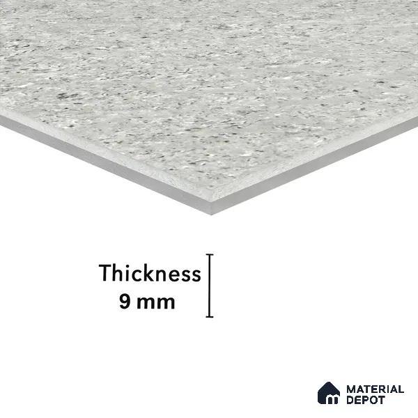 Double Charge Floor & Wall Tile TL 00434 Dualcore Misty Grey 4 ft x 2 ft Vitrified Glossy Finish - 9 mm | Suitable for Bedroom, Living Room, Office & Bathroom Wall