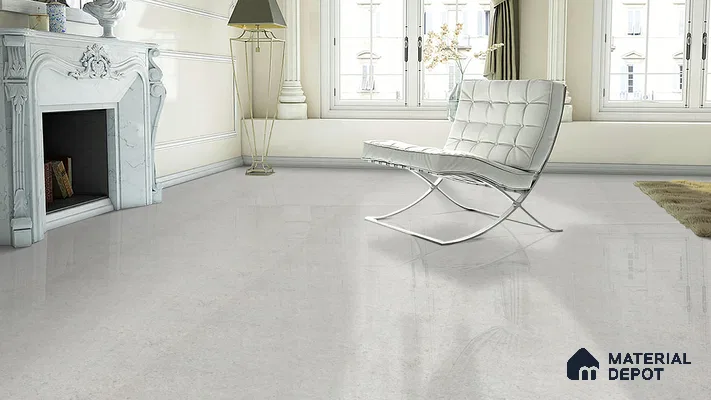 Double Charge Floor & Wall Tile TL 00434 Dualcore Misty Grey 4 ft x 2 ft Vitrified Glossy Finish - 9 mm | Suitable for Bedroom, Living Room, Office & Bathroom Wall