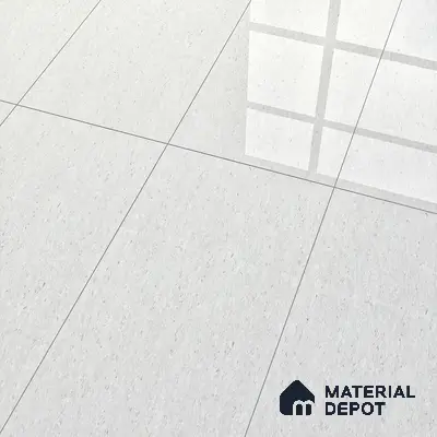 Double Charge Floor & Wall Tile TL 00433 Dualcore Ice White 4 ft x 2 ft Vitrified Glossy Finish - 9 mm | Suitable for Bedroom, Living Room, Office & Bathroom Wall