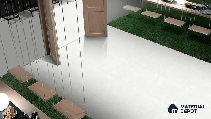 Double Charge Floor & Wall Tile TL 00433 Dualcore Ice White 4 ft x 2 ft Vitrified Glossy Finish - 9 mm | Suitable for Bedroom, Living Room, Office & Bathroom Wall
