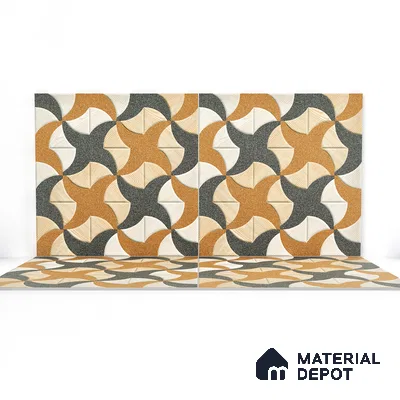 Parking Tile Star Brown 12 x 12 inch Anti Skid Matte Finish Vitrified Floor Tile - 8 mm | TL 01816 | Suitable for Parking, Terrace, Bathroom | Please Expect a Slight Variation of Pattern