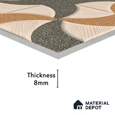 Parking Tile Star Brown 12 x 12 inch Anti Skid Matte Finish Vitrified Floor Tile - 8 mm | TL 01816 | Suitable for Parking, Terrace, Bathroom | Please Expect a Slight Variation of Pattern
